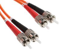 738-8492 RS PRO ST to ST Duplex Multi Mode OM1 Fibre Optic Cable, 62.5/125μm, Orange, 20m