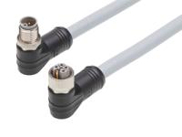 1205010228 Brad from Molex Cordset, 5 Contacts, Cable, M12 Connector, Plug, Socket, Female/Male, IP67, 120501 Series