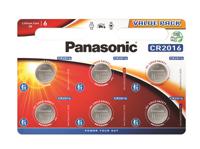 cr2016l6bp Panasonic CR2016 Button Battery, 3V, 20mm Diameter