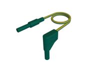 934048188 Hirschmann Test & Measurement 4 mm Test Probe Lead, 32A, Green/Yellow, 1m Lead Length