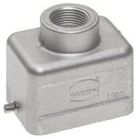 19628061440 HARTING Han EMC Heavy Duty Power Connector Hood, M20 x 1.5 Thread, Top Entry