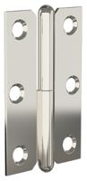 14-7-3401 Pinet Steel Butt Hinge with a Lift-off Pin, Screw Fixing, 80mm x 50mm x 1.5mm