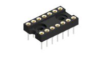 dil-14-ez Fischer Elektronik, DIL 2.54mm Pitch Straight 14 Way, Through Hole Closed Frame IC Dip Socket, 1.5A