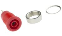 233060-22 Staubli Red Female Banana Socket, 4 mm Connector, Tab Termination, 32A, 1000V, Gold Plating