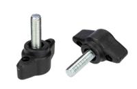 284-5541 RS PRO Black Thermoplastic Wing Clamping Knob, M5 x 15, Threaded Mount