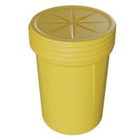 edr1600syl Eagle Lab Packs with Screw-On Lid 5gal Yellow Hinged High Density Polyethylene Waste Bin