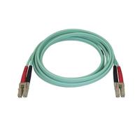 450fblclc2 StarTech.com LC to LC Duplex Multi Mode OM4 Fibre Optic Cable, 50/125μm, Aqua, 2m