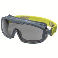 9143283 uvex i-guard+, Scratch Resistant Anti-Mist Safety Goggles with Grey Lenses
