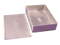 1550g Hammond 1550 Series Natural Die Cast Aluminium Enclosure, IP54, Natural Lid, 222 x 146 x 55mm