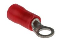 34142 TE Connectivity, PLASTI-GRIP Insulated Crimp Ring Terminal, M3.5 Stud Size, 0.26mm² to 1.65mm² Wire Size, Red