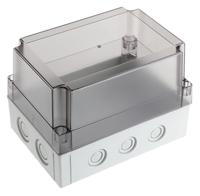 pcm-150125-t-enclosure Fibox Grey Polycarbonate Enclosure, IP66, IP67, Clear Lid, 180 x 130 x 125mm