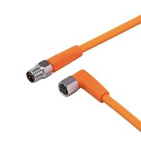 evt186 ifm electronic Male 1 way M8 to Female 1 way M8 Sensor Actuator Cable, 1 m