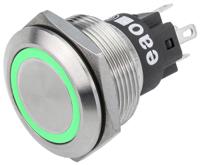 82-61511136 EAO 82 Series Illuminated Push Button Switch, Momentary, Panel Mount, 22.3mm Cutout, SPDT, Green LED, 240V, IP65, IP67