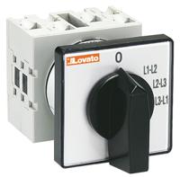 gx1667u Lovato 4 Position 30° Voltmeter Cam Switch, 16A, Knob Actuator
