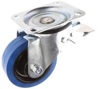 13817222 Guitel Hervieu Braked Swivel Castor Wheel, 300kg Capacity, 125mm Wheel
