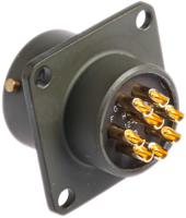 62gb-12e12-08sn Amphenol Limited, 62GB 8 Way Box Mount MIL Spec Circular Connector ReceptacleOlive, Socket Contacts,Shell Size 12,