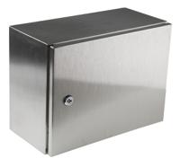 842-8383 RS PRO 304 Stainless Steel Wall Box, IP66, 300 mm x 400 mm x 200mm