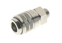 176-1921 RS PRO Nickel Plated Brass Female Quick Air Coupling, G 1/4 Male Threaded