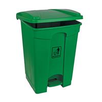 101709g Robert Scott 45L Polypropylene Pedal Bin 45L Green Pedal Polypropylene Waste Bin