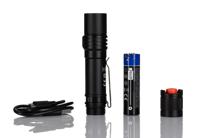 239-7015 RS PRO LED Torch Black, Red - Rechargeable 1200 lm, 133.5 mm