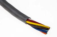 18988c-sl005 Alpha Wire Alpha Essentials Communication & Control Control Cable, 8 Cores, 0.81 mm² 18 AWG, Unscreened, 30 m, Grey