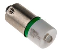 208-655 RS PRO Green LED Indicator Lamp, 24V ac/dc, BA9s Base, 10mm Diameter, 1610mcd
