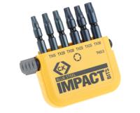 t4513 CK Impact Bit Set 6 Pieces, Torx