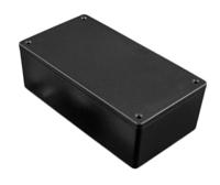 1591xxdbk Hammond 1591 Series Black Flame Retardant ABS Enclosure, IP54, Black Lid, 152 x 82 x 47mm