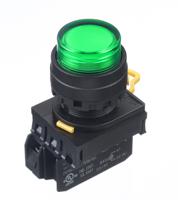 yw1l-a2e10qm3g Idec YW Series Illuminated Push Button Complete Unit, Panel Mount, 22mm Cutout, SPST, IP65