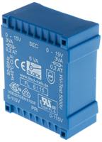 fl-615 Block 15V ac 2 Output Through Hole PCB Transformer, 6VA