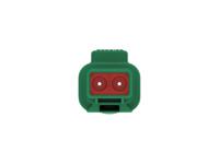 dt04-2p-te03 TE Connectivity, DT04-2P Automotive Connector Plug Green Cable 2 Way, Cable Termination DT04-2P-TE03