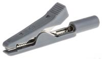 930318106 Hirschmann Test & Measurement Crocodile Clip, Brass, Bronze Contact, 8A, Grey