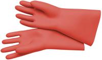 98-65-40 Knipex Electricians Gloves Red Natural Rubber Rubber Work Gloves, Size 9, Uncoated Coating