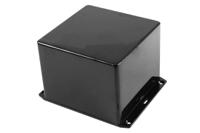 1591vflbk Hammond 1591 Series Black Flame Retardant ABS Enclosure, IP54, Flanged, Black Lid, 120 x 120 x 94mm