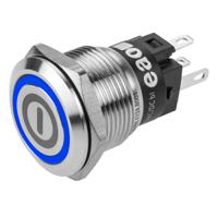 82-51512123b001 EAO 82 Series Illuminated Push Button Switch, Latching, Panel Mount, 19mm Cutout, SPDT, Blue LED, 240V, IP65, IP67
