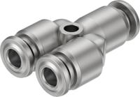 npqr-y-q4-e Festo NPQR Series Y Fitting, Push In 4 mm to Push In 4 mm, Tube-to-Tube Connection Style, 8085723