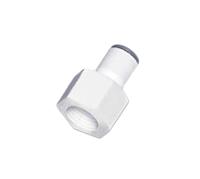 6315-06-13wp2 Legris LF6300 LIQUIfit Series Straight Threaded Adaptor, R 1/4 Female to Push In 6 mm, Threaded-to-Tube Connection Style