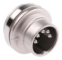 t3362010 Amphenol Industrial, C 091 A 5 Pole M16 Din Plug, DIN 41524, 4A, 100 V IP40, Bayonet, Male, Panel Mount