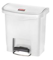 1883554 Rubbermaid Commercial Products Slim Jim 15L White Pedal Polyethylene Waste Bin