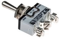 637h APEM Toggle Switch, Panel Mount, (On)-Off-(On), SPDT, Screw Terminal, 400V ac