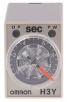 h3y-4-ac24-10s Omron H3Y-4 Series DIN Rail, Surface Mount Timer Relay, 24V ac, 4-Contact, 0.5 → 10s, 1-Function, 4PDT