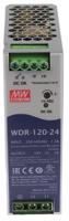 wdr-120-24 MEAN WELL WDR Switched Mode DIN Rail Power Supply, 180 → 550V ac ac Input, 24V dc dc Output, 5A Output, 120W