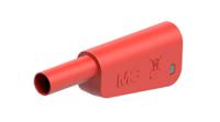 662025-22 Staubli Red Plug Banana Plug, 4 mm Connector, Screw Termination, 32A, 600 → 1000V, Gold Plating