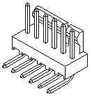 22-05-3081 Molex KK 254 Series Right Angle Through Hole Pin Header, 8 Contact(s), 2.54 mm Pitch, 1 Row, Unshrouded