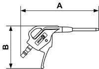 bbg-06mtl PREVOST 6bar Air Blow Gun, British 6 Air Inlet (BSP)
