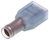 735159 TE Connectivity PIDG FASTON .250 Blue Insulated Female Spade Connector, Receptacle, 6.35 x 0.81mm Tab Size, 1mm² to 2mm²