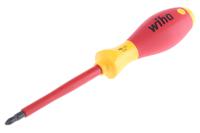 00848 Wiha Phillips Insulated Screwdriver, PH2 Tip, 100 mm Blade, VDE/1000V, 218 mm Overall