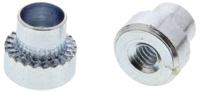 505-218 Hank Zinc plated & clear Passivated Steel Rivet Bush, M2
