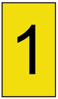 901-10479 HellermannTyton Ovalgrip Slide On Cable Markers, Black on Yellow, Pre-printed "1", 2.5 → 6mm Cable,