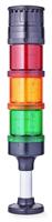 eco60-q31 AUER Signal ECOmodul60 Series Red/Green/Amber Buzzer Signal Tower, 3 Lights, 24 V ac/dc, Base Mount
